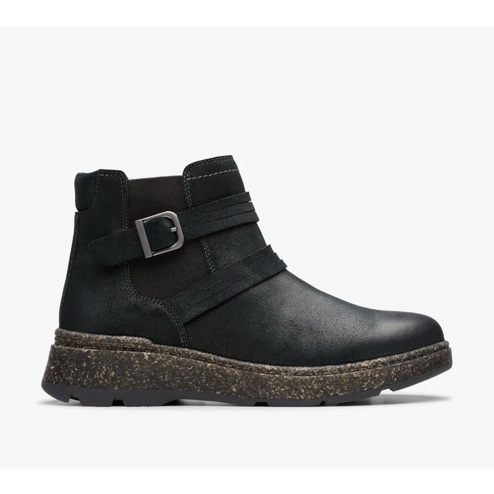 Clarks Cloudsteppers Noralyn Size 9 W Wide Ankle Strap Bootie Boots Side Zip